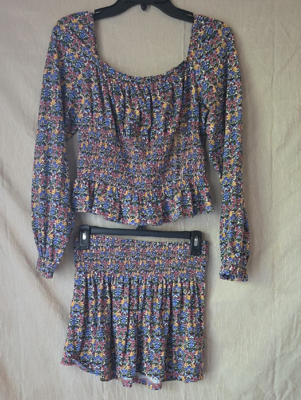 Polo by Ralph Lauren Floral Print Blue and Green Skirt